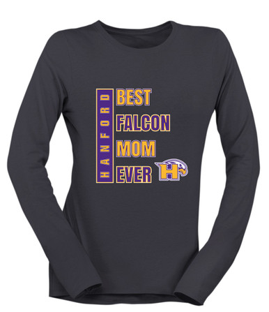 Hanford Falcons Best Falcon Mom Women's Premium LS T-Shirt