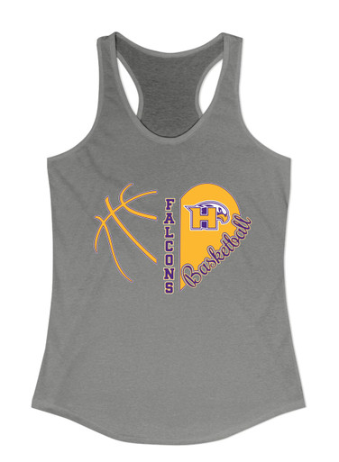 Hanford Falcons Heart Basketball Women's Tank Top