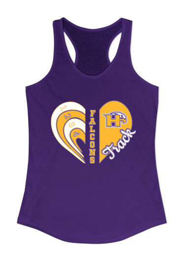 Hanford Falcons Heart Track Women's Tank Top