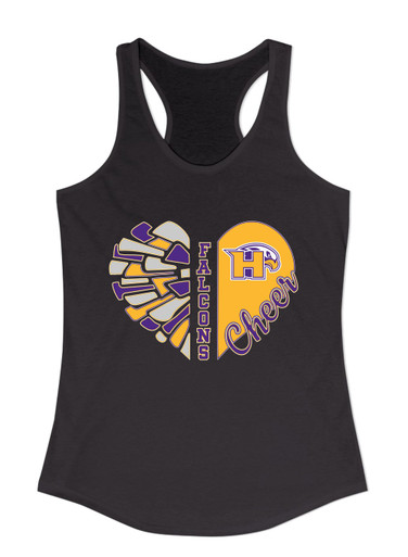 Hanford Falcons Heart Cheer Women's Tank Top