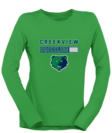 Creekview Grizzlies Mascot #7 Women's LS T-Shirt