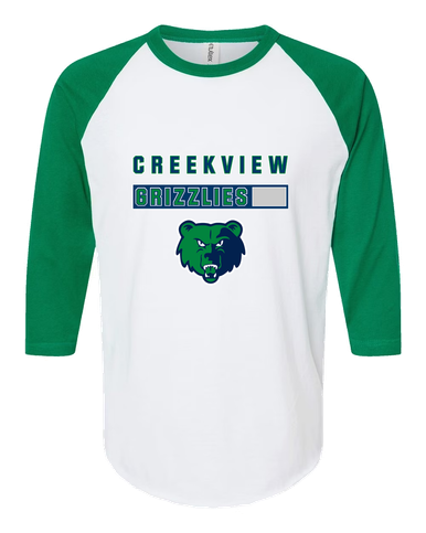 Creekview Grizzlies Mascot #7 Women's Baseball T-Shirt