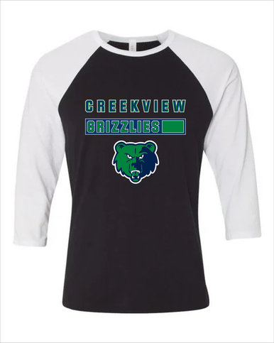Creekview Grizzlies Mascot #7 Men's Baseball T-Shirt