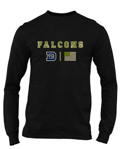 Dacula Falcons Camo Flag Men's Premium LS T-Shirt