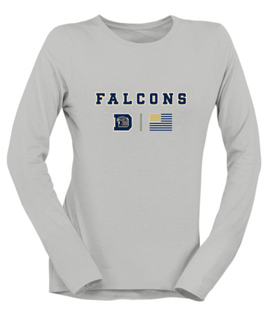 Dacula Falcons Team Colors Flag Women's Premium LS T-Shirt