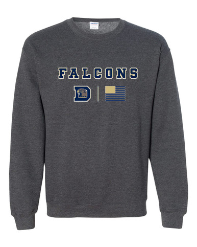 Dacula Falcons Team Colors Flag Men's Sweatshirt