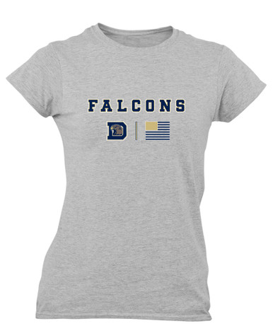 Dacula Falcons Team Colors Flag Women's SS T-Shirt