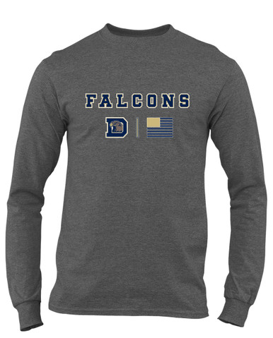 Dacula Falcons Team Colors Flag Men's Premium LS T-Shirt