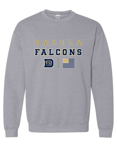 Dacula Falcons Spirit Flag Men's Sweatshirt