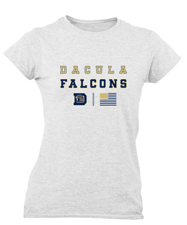 Dacula Falcons Spirit Flag Women's Premium SS T-Shirt