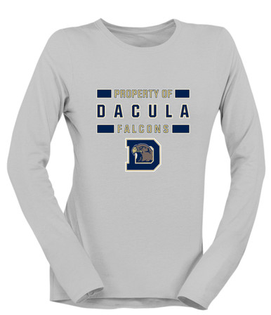 Dacula Falcons Property Of Women's LS T-Shirt