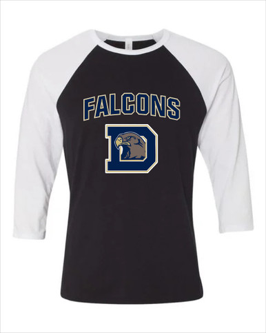 Dacula Falcons Mascot #6 Women's Baseball T-Shirt