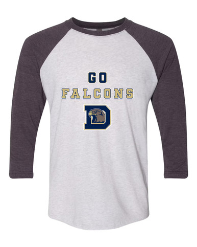 Dacula Falcons Go Team Men's Baseball T-Shirt