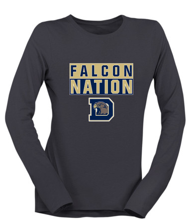 Dacula Falcons Nation #1 Women's Premium LS T-Shirt