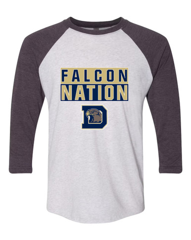 Dacula Falcons Nation #1 Women's Baseball T-Shirt