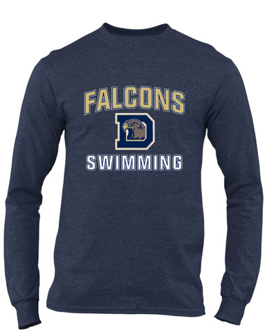Dacula Falcons Swimming Men's LS T-Shirt