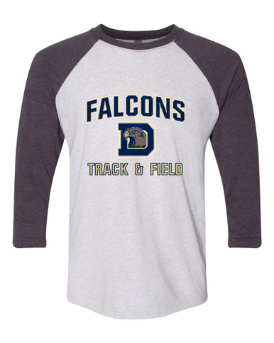 Dacula Falcons Track & Field Men's Baseball T-Shirt