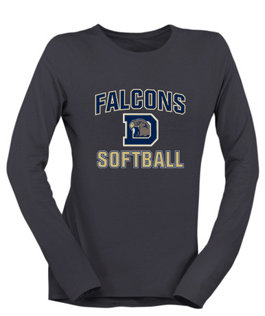 Dacula Falcons Softball #1 Women's LS T-Shirt