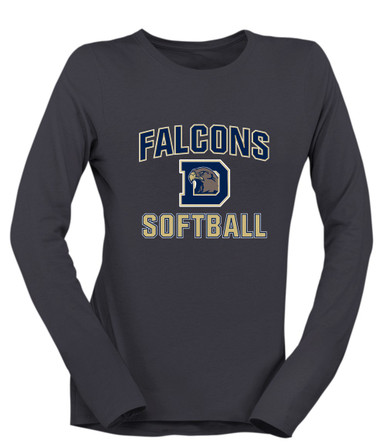 Dacula Falcons Softball #1 Women's Premium LS T-Shirt