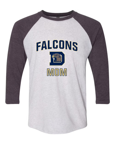 Dacula Falcons Mom Women's Baseball T-Shirt