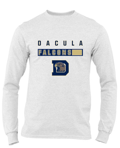 Dacula Falcons Mascot #7 Men's LS T-Shirt
