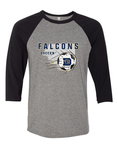 Dacula Falcons Soccer #2 Men's Baseball T-Shirt