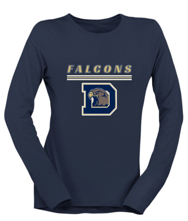 Dacula Falcons Mascot #8 Women's Premium LS T-Shirt