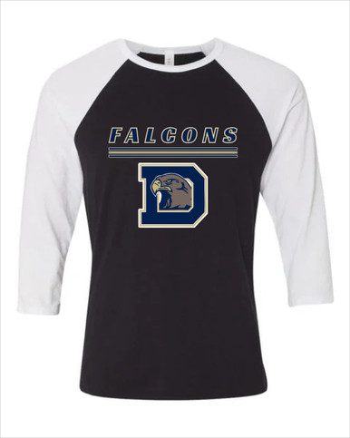 Dacula Falcons Mascot #8 Men's Baseball T-Shirt
