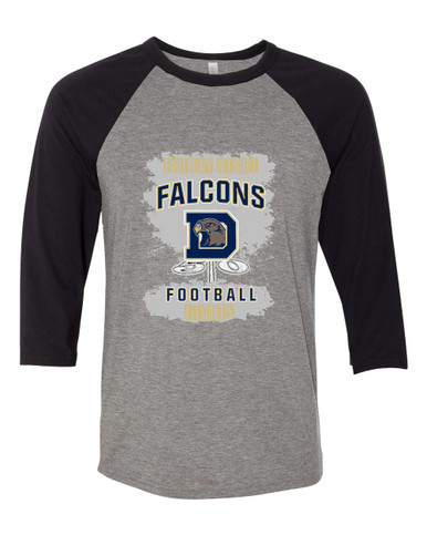 Dacula Falcons Football #6 Women's Baseball T-Shirt