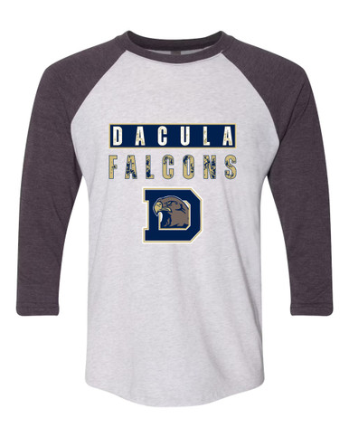 Dacula Falcons Mascot #9 Women's Baseball T-Shirt
