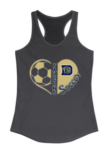 Dacula Falcons Heart Soccer Women's Tank Top