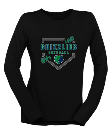 Creekview Grizzlies Softball #2 Women's Premium LS T-Shirt