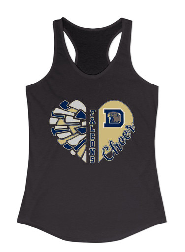 Dacula Falcons Heart Cheer Women's Tank Top
