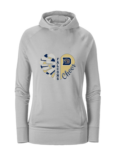 Dacula Falcons Heart Cheer Women's Hoodie