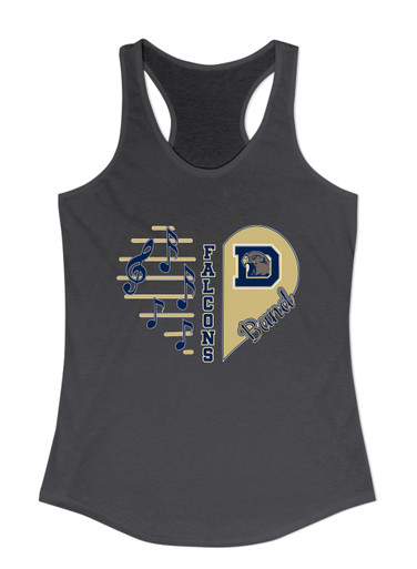 Dacula Falcons Heart Band Women's Tank Top
