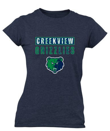 Creekview Grizzlies Mascot #9 Women's Premium SS T-Shirt