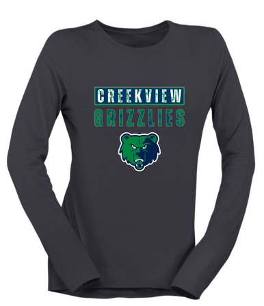 Creekview Grizzlies Mascot #9 Women's Premium LS T-Shirt