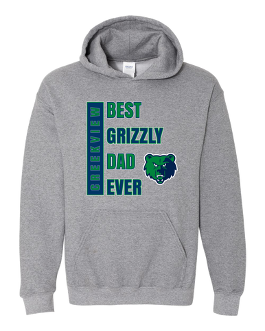 Creekview Grizzlies Best Grizzly Dad Men's Hoodie