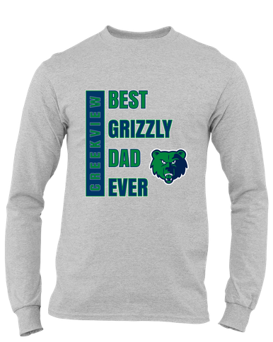 Creekview Grizzlies Best Grizzly Dad Men's LS T-Shirt