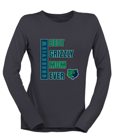 Creekview Grizzlies Best Grizzly Mom Women's LS T-Shirt