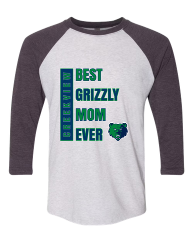 Creekview Grizzlies Best Grizzly Mom Women's Baseball T-Shirt
