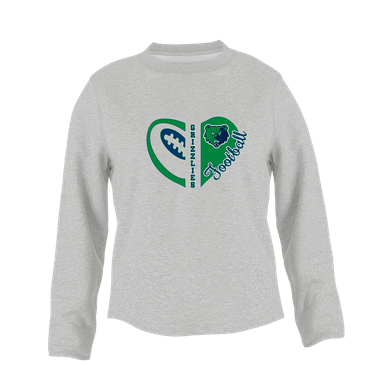 Creekview Grizzlies Heart Football Women's Sweatshirt