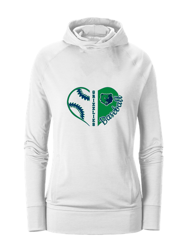 Creekview Grizzlies Heart Baseball Women's Hoodie