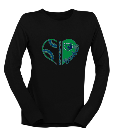 Creekview Grizzlies Heart Baseball Women's Premium LS T-Shirt