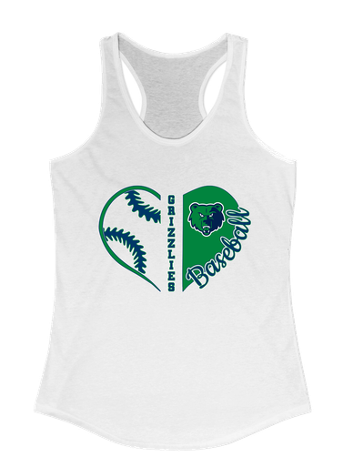 Creekview Grizzlies Heart Baseball Women's Tank Top