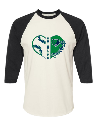 Creekview Grizzlies Heart Baseball Women's Baseball T-Shirt