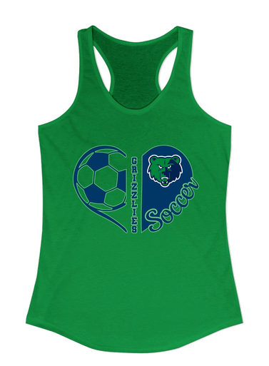 Creekview Grizzlies Heart Soccer Women's Tank Top