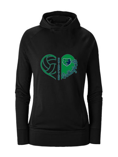 Creekview Grizzlies Heart Volleyball Women's Hoodie
