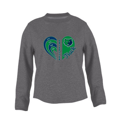 Creekview Grizzlies Heart Track Women's Sweatshirt
