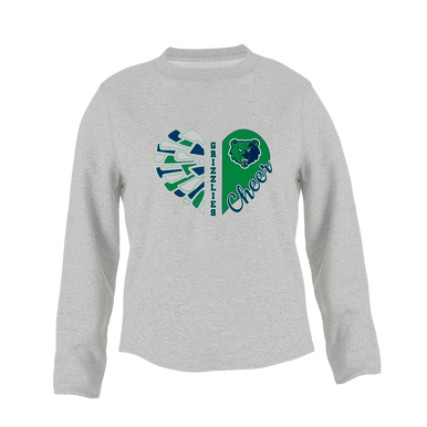 Creekview Grizzlies Heart Cheer Women's Sweatshirt
